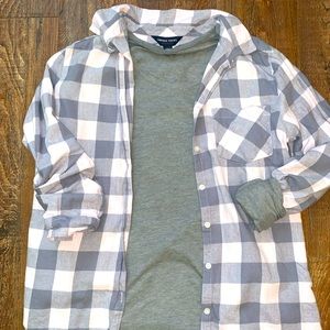 French toast girl’s button down w/under shirt